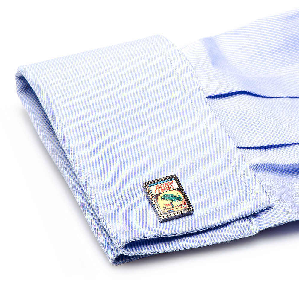 Superman First Issue Comic Cover Cufflinks