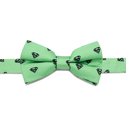 Superman Green Big Boys Silk Bow Tie