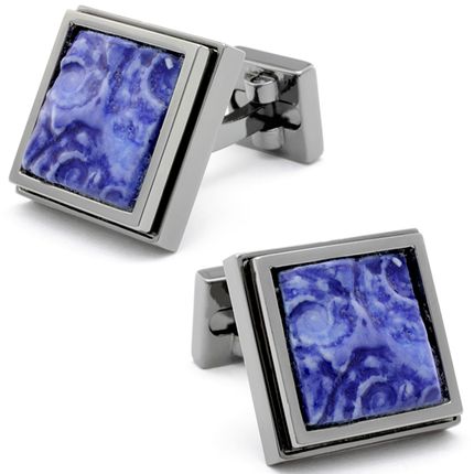 Swirling Skies and Black Chrome Cufflinks
