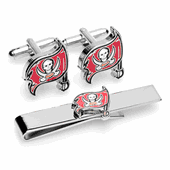 Tampa Bay Buccaneers Cufflinks And Tie Bar Gift Set