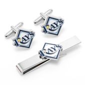 Tampa Bay Devil Rays Cufflinks And Tie Bar Gift Set