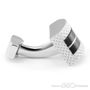 Tateossian Black Etched D-Shape Cufflinks