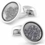 Tateossian Diamond Dust Rhodium And BlackCufflinks
