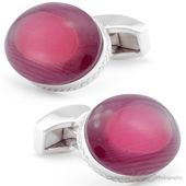 Tateossian Gem Oval Purpal And Pink Cufflinks
