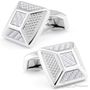 Tateossian Grey Carbon Fibre Pyramid Cufflinks
