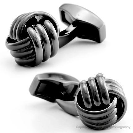 Tateossian Knot Ribbed Cufflinks