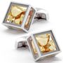 Tateossian Pandoras Box  Gold Leaf Cufflinks