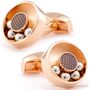 Tateossian Roto Moto Round Rose Gold Cufflinks