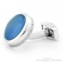Tateossian Round Cushion Blue Cufflinks