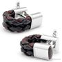 Tateossian RT Scoubidou Brown+Black Cufflinks
