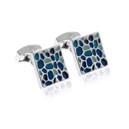 Tateossian Traforato Blue Cufflinks