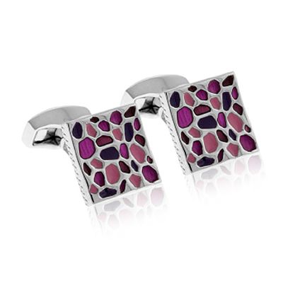 Tateossian Traforato Purple Cufflinks