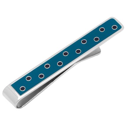 Teal and Plum Polka Dot Tie Bar