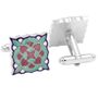 Teal and Purple Deco Bloom Cufflinks