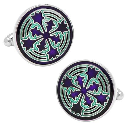 Teal Firenze Petal Cufflinks