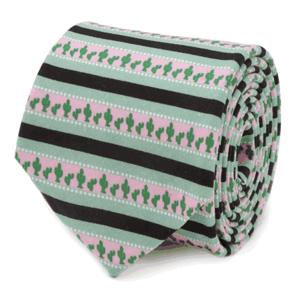 Texas Cactus Stripe Sage Men's Tie