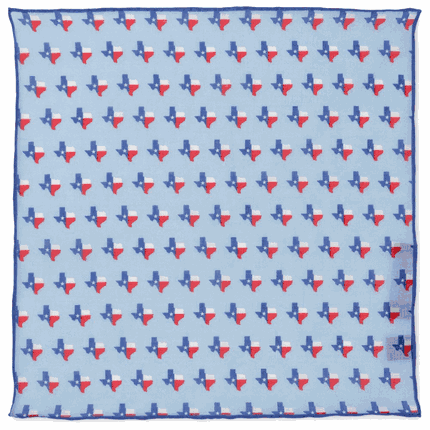 Texas State Blue Pocket Square