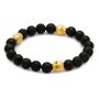 Thomas Onyx Stretch Bracelet in Gold