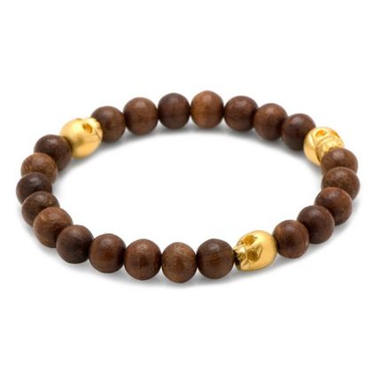 Thomas Wood Stretch Bracelet in Gold