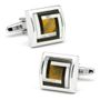 Tigers Eye Framed Maze Cufflinks