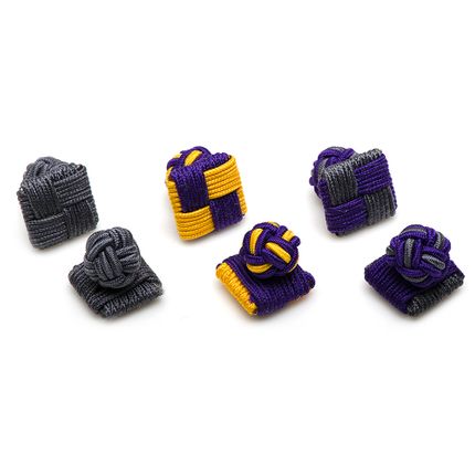 Tigers Silk Square Knot Cufflinks