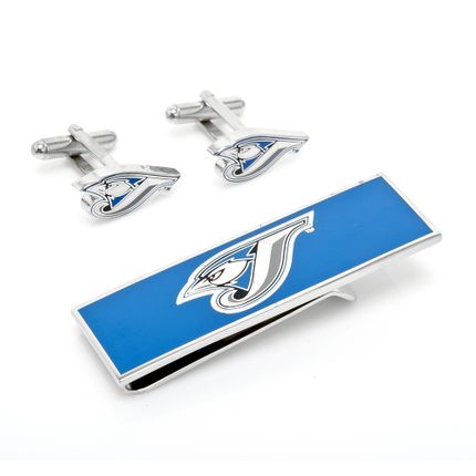 Toronto Blue Jays Cufflinks and Money Clip Gift Set