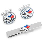 Toronto Blue Jays Cufflinks and Tie Bar Gift Set