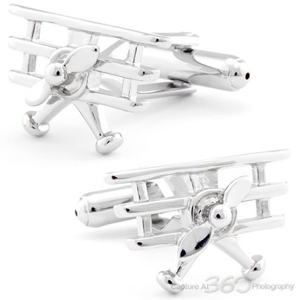 Tri-Winged Airplane Cufflinks