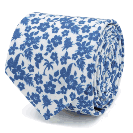 Tropical Blue Men's Tie