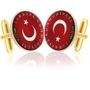 Turkey Moon And Star Coin Cuff Links