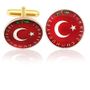 Turkey Moon And Star Coin Cuff Links