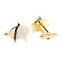 Two-Tone Delta Shield Cufflinks and Money Clip Gift Set