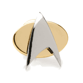 Two Tone Delta Shield Lapel Pin