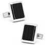 Two-Tone Matte Black Woven JFK Presidential Cufflinks