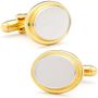 Two Tone Oval Cufflinks