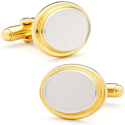 Two Tone Oval Cufflinks