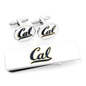 U Of California Bears Cufflinks And Money Clip Gift Set