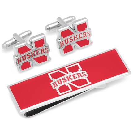 University of Nebraska Cufflinks and Money Clip Gift Set