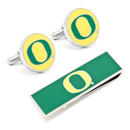 University of Oregon Ducks Cufflinks and Money Clip Gift Set
