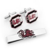 University Of South Carolina Gamecocks Cufflinks And Tie Bar Gift Set