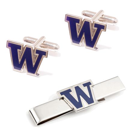University Of Washington Huskies Cufflinks And Tie Bar Gift Set