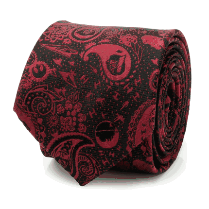 Vader Paisley Black and Red Men's Tie