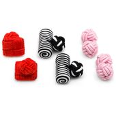 Valentine Silk Knot Combo Cufflinks