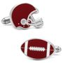 Varsity Football Crimson and White Cufflinks
