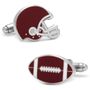 Varsity Football Maroon and White Cufflinks
