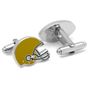 Varsity Football Navy and Gold Cufflinks