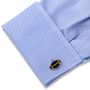 Varsity Football Navy and Gold Cufflinks