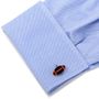 Varsity Football Navy, Orange, and White Cufflinks