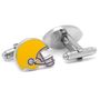 Varsity Football Purple and Yellow Cufflinks