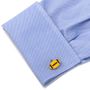 Varsity Football Purple and Yellow Cufflinks